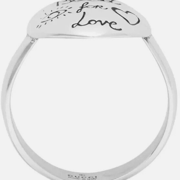 NWT Gucci Blind for Love Heart Ring With Box (full inclusion) Size 7.25 US - Picture 5 of 9